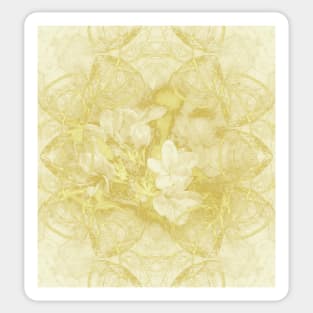 Secret garden in gold Sticker